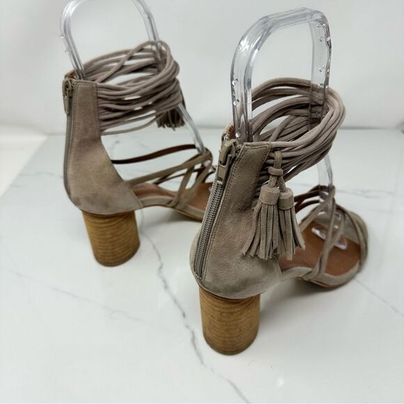Jeffery Campbell Despina Suede Tassel Heels- Size 9 - Picture 5 of 16